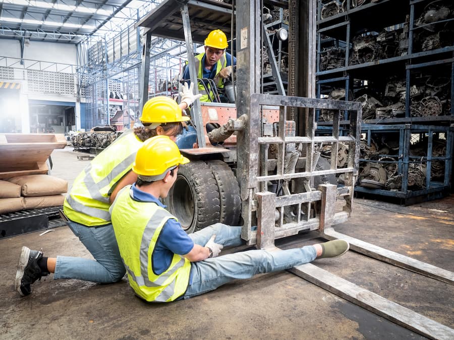 worker injured by cargo driver