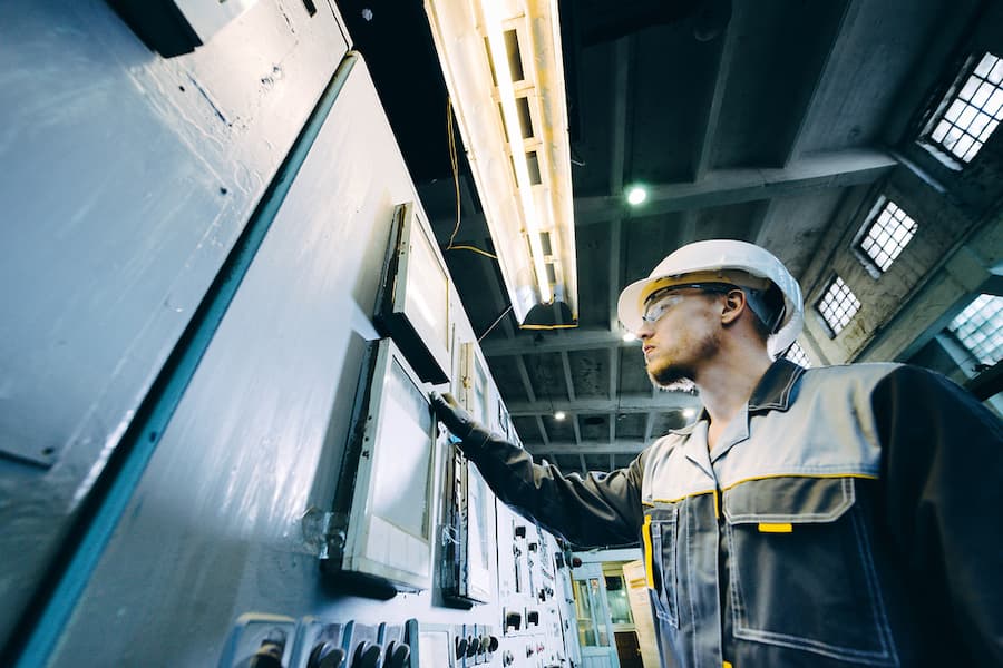 worker at a power plant