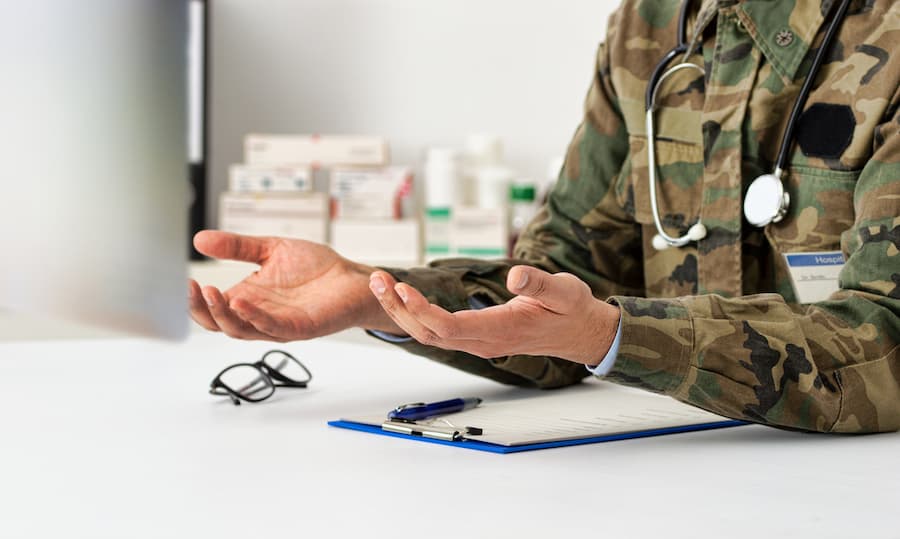 army doctor speaking